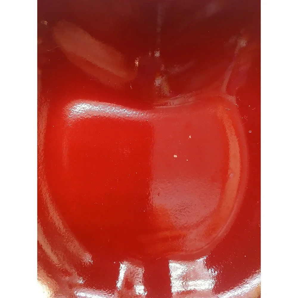 Hazel Atlas Red Flashed Milk Glass Apple Shaped Bowls Set of 5 Vintage MCM